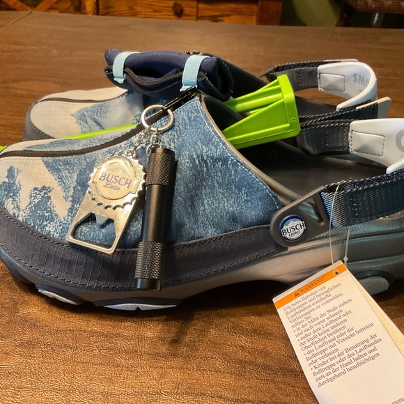BUSCH BEER X CROCS CLASSIC ALL TERRAIN CLOG Men Size 11M 208595-90H - Picture 3 of 12